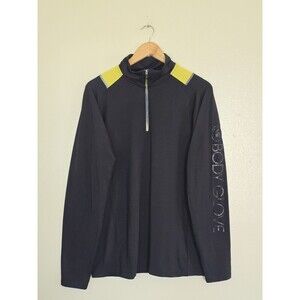 Body Glove Active Mens Black Long Sleeve 1/4 Zip Pullover Activewear Top Large
